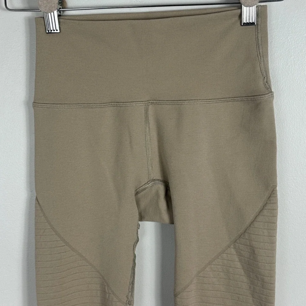 Alphalete Revival Moto Style Leggings Beige Compression Womens Sz Small Athletic - Picture 8 of 14